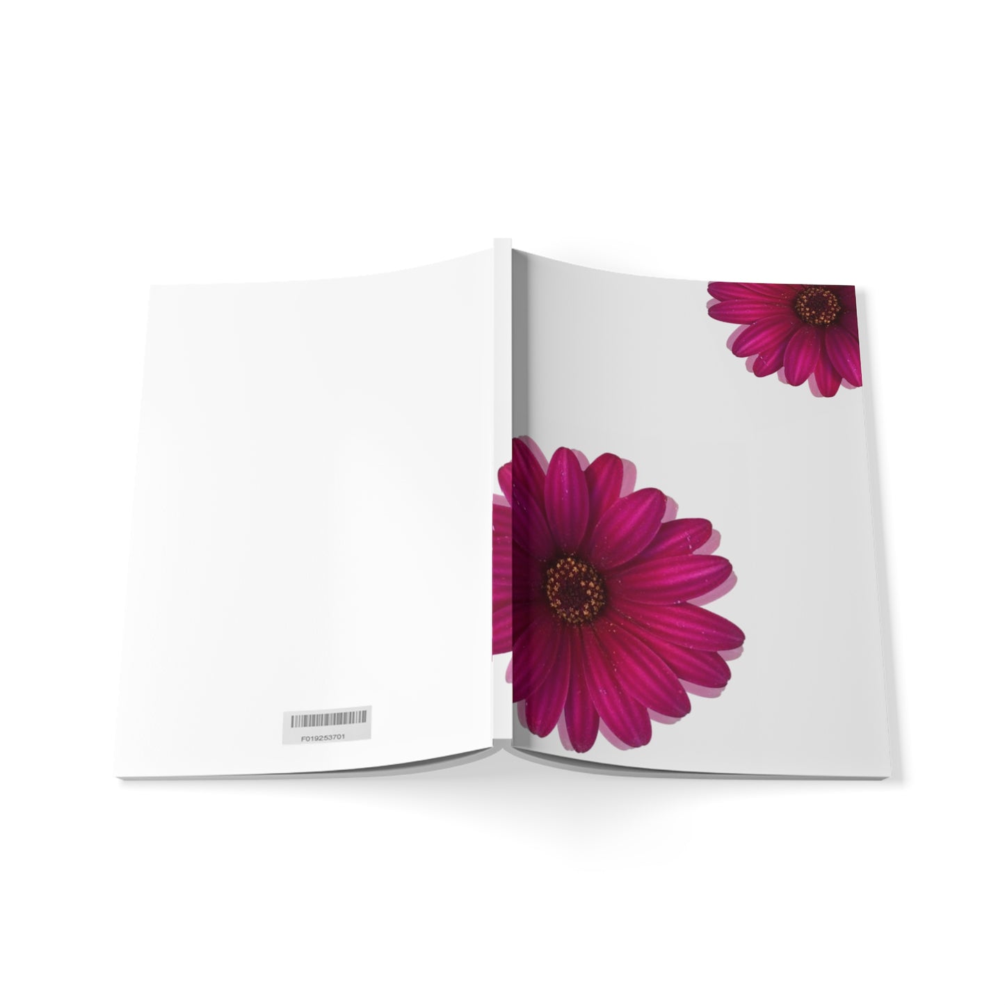 Floral Softcover Notebook - A5 Journal with Pink Daisy Design for Creative Minds