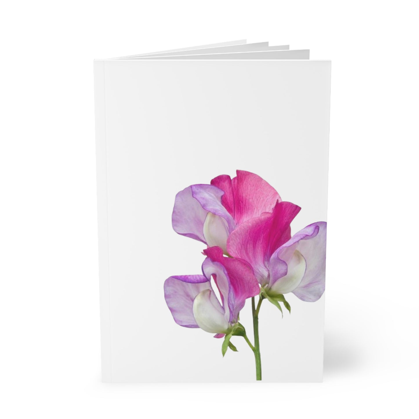 Pink Sweet Pea Notebook A5
