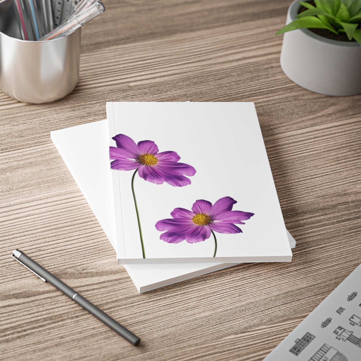 Purple Cosmos A5 Notebook