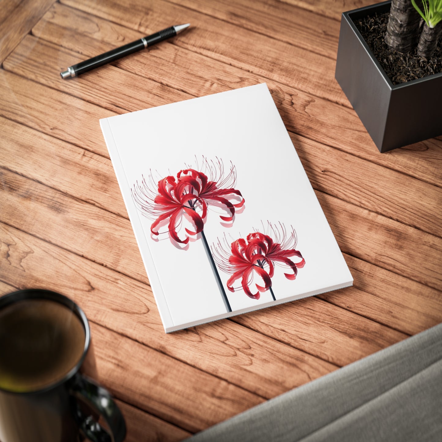 Red Spider Lilly Notebook A5