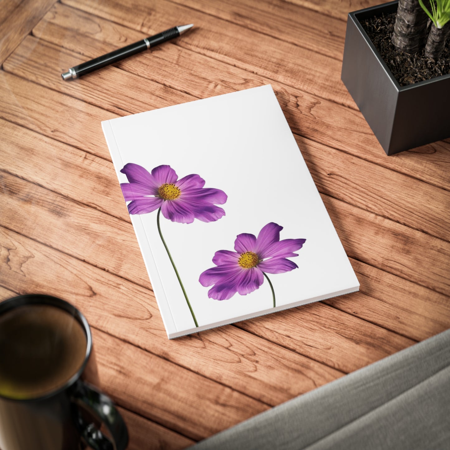 Purple Cosmos A5 Notebook